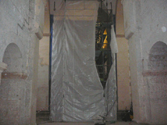 Baugerüst vor dem Chorraum